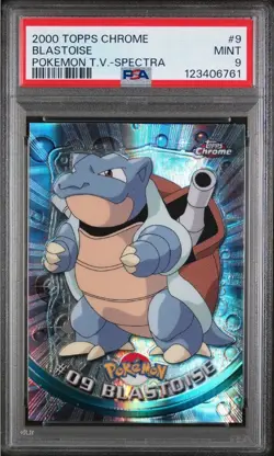 Pokemon Blastoise 2000 Topps Chrome T.V. Spectra #9 PSA 9 🔥New Cert🔥 - Image 1