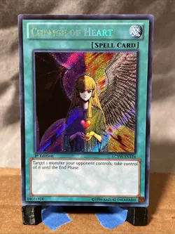 Yu-Gi-Oh Change of Heart Secret Rare 1st Edition LCYW-EN124 - Image 1
