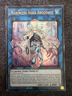 Yugioh Marincess Aqua Argonaut LED9-EN034 Ultra Rare 1st Edition NM - Image 1
