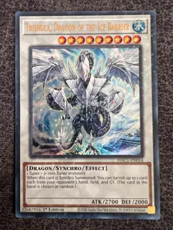 Yugioh Trishula, Dragon of the Ice Barrier HAC1-EN054 Ultra Rare 1st Edition NM - Image 1