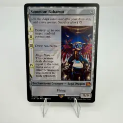 MTG Summon: Bahamut 0001 Final Fantasy Regular Mythic Enchantment Creature NM - Image 1