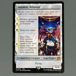 MTG Summon: Bahamut 0001 Final Fantasy Regular Mythic Enchantment Creature NM - Image 2