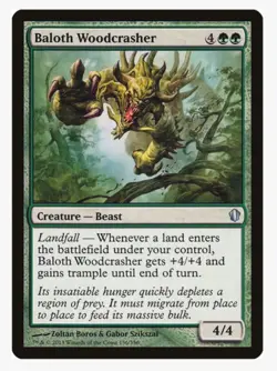 Baloth Woodcrasher | C13 | Landfall Staple | MTG EDH Commander Pauper | LP - Image 1
