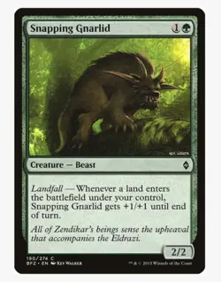 ​Snapping Gnarlid | MTG BFZ | EDH Commander Green Landfall Aggro Beast | LP - Image 1