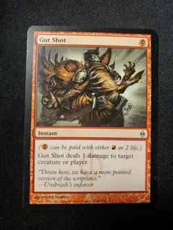 Gut Shot New Phyrexia LP 86/175 Regular Uncommon Phyrexian Mana Magic MTG - Image 1