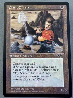 Shield Sphere Alliances Regular MTG-Never Played Near Mint-Vintage Magic - Image 1