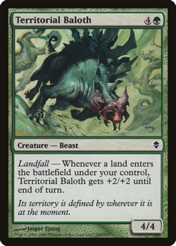LP Territorial Baloth (188) Zendikar ZEN MTG Magic - Image 1