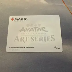 Trusty Boomerang Art Card MINT Gold Stamped Signed 25/54 Avatar TLA MTG - Image 2