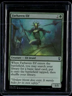 Farhaven Elf - 225 - Foil - CMR - NM - MTG Magic the Gathering - Image 1