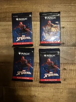 Magic MTG Spider-Man Play Booster Lot of 4 Packs New Sealed - Image 1