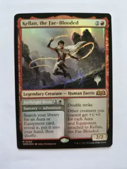 Kellan, the Fae-Blooded FOIL Silver promo stamped - Wilds of Eldraine MTG - Image 1