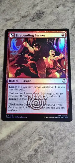 Firebending Lesson Avatar The Last Airbender Foil Common MTG NM - Image 1