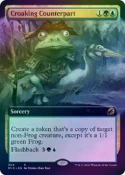 Croaking Counterpart 369 - Extended Art - FOIL RARE Innistrad:Midnight Hunt MID - Image 1