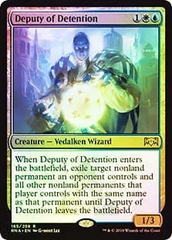 Deputy of Detention FOIL Ravnica Allegiance NM White Blue Rare CARD ABUGames - Image 1