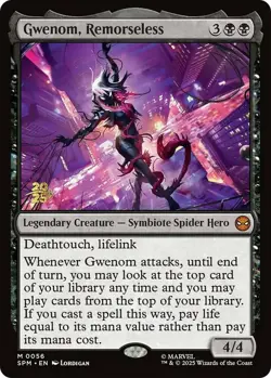 MTG Gwenom, Remorseless - Foil - Prerelease Promo, Prerelease & Release Promos, - Image 1