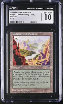 Undiscovered Paradise, Visions mtg. CGC 10 Gem Mint! - Image 1