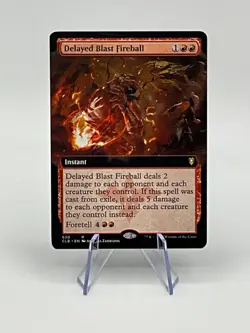Borderless Delayed Blast Fireball #630 MTG CLB Battle for Baldur's Gate Ext Art - Image 1