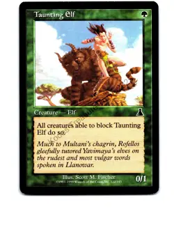 Taunting Elf Red #122 Common Urza's Destiny MTG NP Near Mint or Better - Image 1