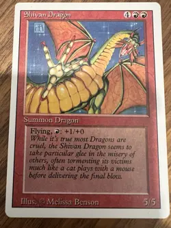 Shivan Dragon (NM) Revised Edition 3ED Magic MTG - Image 1