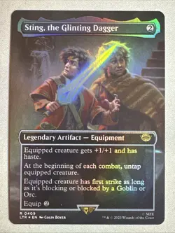 MTG / Sting, the Glinting Dagger / LTR / #409 / FOIL (Borderless) / Rare / NM - Image 1