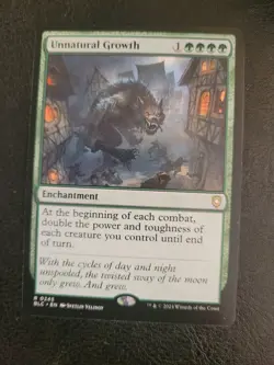 Unnatural Growth - BLC 0245 MTG Magic Bloomburrow Commander Green Rare LP - Image 1