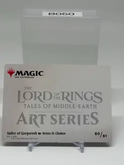 MTG Valley of Gorgoroth (Wasteland) Art Card Gold Stamped LOTR Magic - Image 2