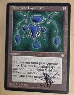 MTG ARTIST PROOF Portuguese Lapis Lazuli Talisman Time Walk Sketch Amy WEBER - Image 2
