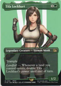 MTG: Final Fantasy: Borderless Tifa Lockhart: Lightly Played Condition - Image 1