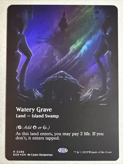 MTG / Watery Grave / EOE / #286 / FOIL (Borderless) / Rare / NM - Image 1