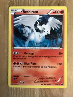 Pokemon TCG Reshiram 21/99 Holo Rare BW Next Destinies LP - Image 1