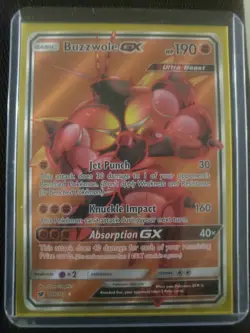 Pokemon TCG Buzzwole GX Holo Secret Rare 104/111 Crimson Invasion Near Mint - Image 1