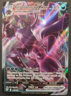Pokemon TCG Grimmsnarl VMAX Darkness Ablaze Holo Ultra Rare Card 115/189 - Image 1