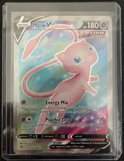 Pokemon Mew v Full Art Holo Ultra Rare TCG Card 250/264 Fusion Strike - Image 1