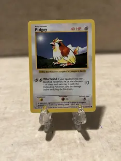 Pokemon TCG Vintage 1999 Pidgey Base Set, Shadowless Common Card 57/102 Mint - Image 1