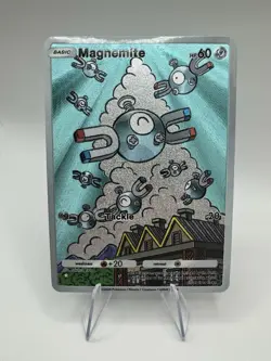 NEW ~ ART CARD Pocket Pokemon Magnemite Illustration Immersive Textured HOLO - Image 1