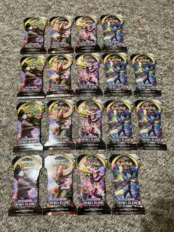 18 Pokemon Sword and Shield Rebel Clash Sleeved Booster Packs - New Sealed - Image 1