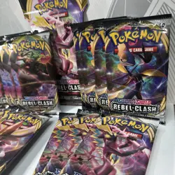 Pokemon TCG Sword and Shield Rebel Clash Booster packs 18 Sealed Packs (1/2 Box) - Image 2
