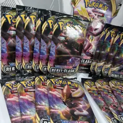 Pokemon TCG Sword and Shield Rebel Clash Booster packs 18 Sealed Packs (1/2 Box) - Image 3