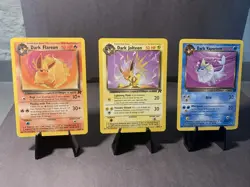 Pokemon Team Rocket Eeveelutions Dark Flareon 35/82 Jolteon 38/82 Vaporeon 45/82 - Image 1