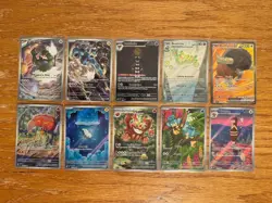 Pokemon Black Bolt and White Flare Full Art and Promos Lot of 10 - Near Mint - Image 1