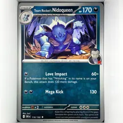 Team Rocket's Nidoqueen 116/182 Uncommon Scarlet & Violet Destined Rivals - Image 1