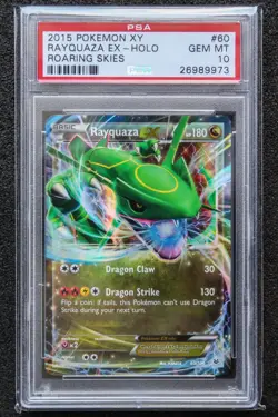 2015 Pokemon XY Roaring Skies Rayquaza EX PSA 10 GEM MINT 673419128957 - Image 1