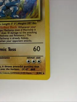 Pokemon TCG Machamp Holo Rare 1st Edition Base Set 8/102 - Image 4