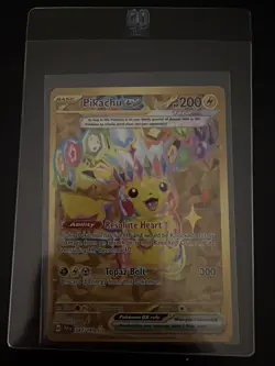 Pokemon Pikachu TCG Card Surging Sparks EX Gold 247/191 Mint - Image 1