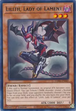 Yugioh - Lilith, Lady of Lament (Rare) (1st Edition) - TAMA-EN049 P - Image 1