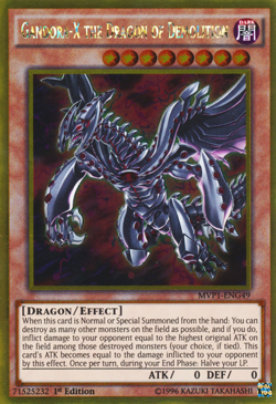 Gandora-X The Dragon of Demolition - MVP1-ENG49 Gold Rare 1st Ed NM - Yugioh - Image 1
