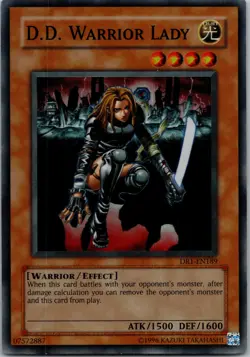 Yugioh D.D. Warrior Lady DR1-EN189 Super Rare NM - Image 1