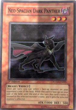Neo-Spacian Dark Panther POTD-EN005 1st Edition Super Rare Yu-Gi-Oh! TCG Card - Image 1