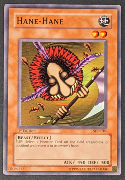 Yugioh TCG Card - 1x Hane Hane - SDP-010 -NM/ LP - 1st Edition - Vintage Common - Image 1