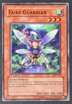Yugioh TCG Card - 1x Fairy Guardian - LON-039 - LP - 1st Edition Vintage Common - Image 1